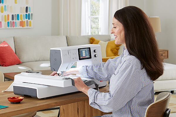 Women embroidering with Bernina Sewing Machine