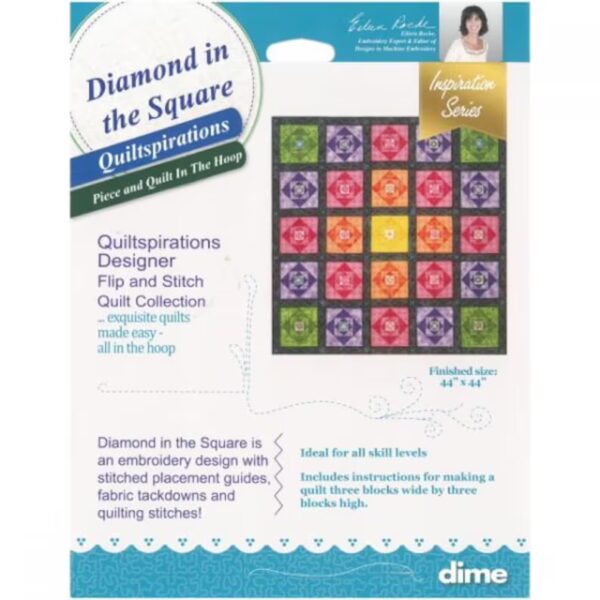 Machine Embroidery Diamond in the Square